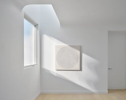 Curved white windows
