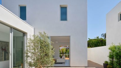 White home in California