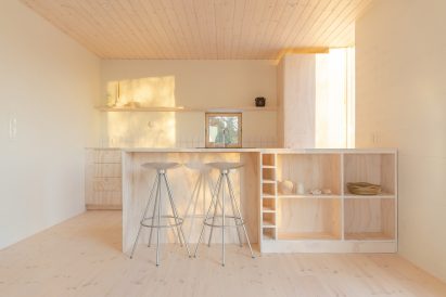 Kitchen interior of holiday home in Norway by Erling Berg