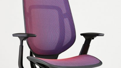 Black and purple Steelcase Karman chair