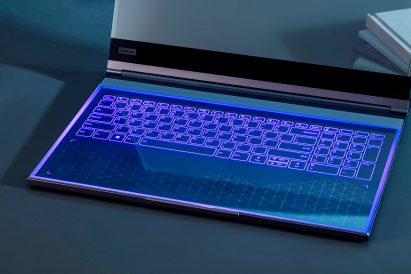 Close-up of illuminated keyboard