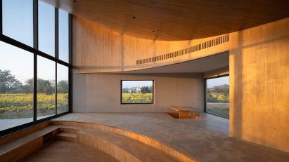 Tea-tasting room within The Library in Ice-Chrysanthemum Field in China