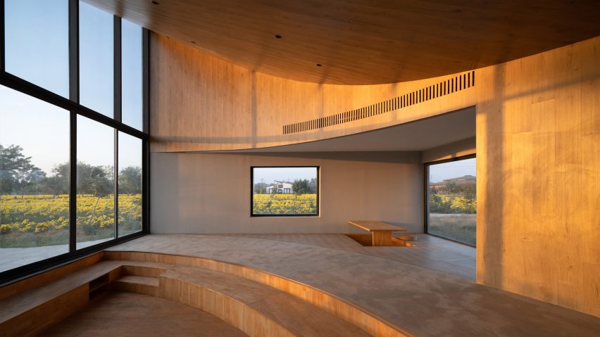 The Library in Ice-Chrysanthemum Field by Atelier Xi