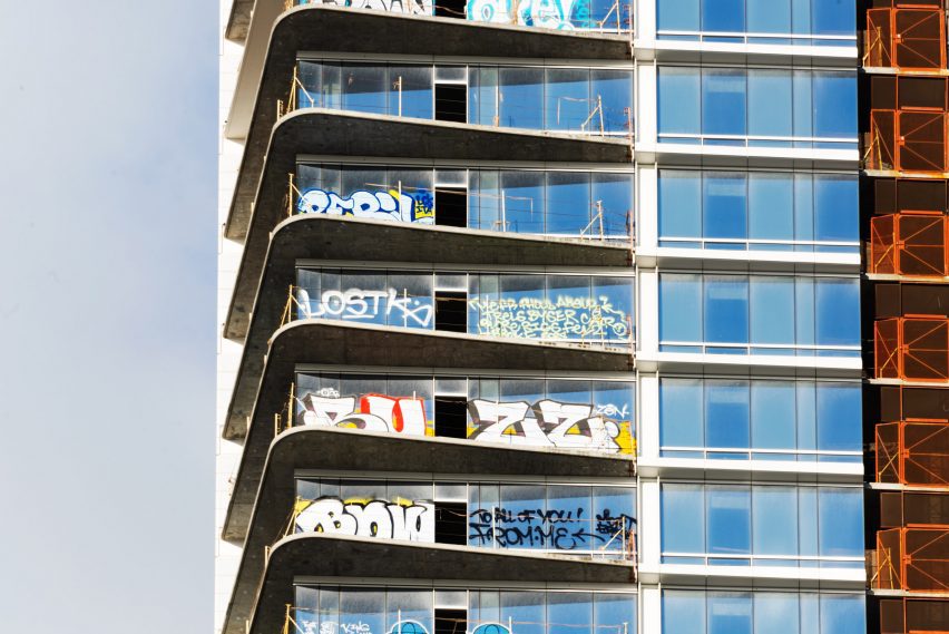 Oceanwide plaza graffiti