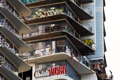 Oceanwide plaza graffiti