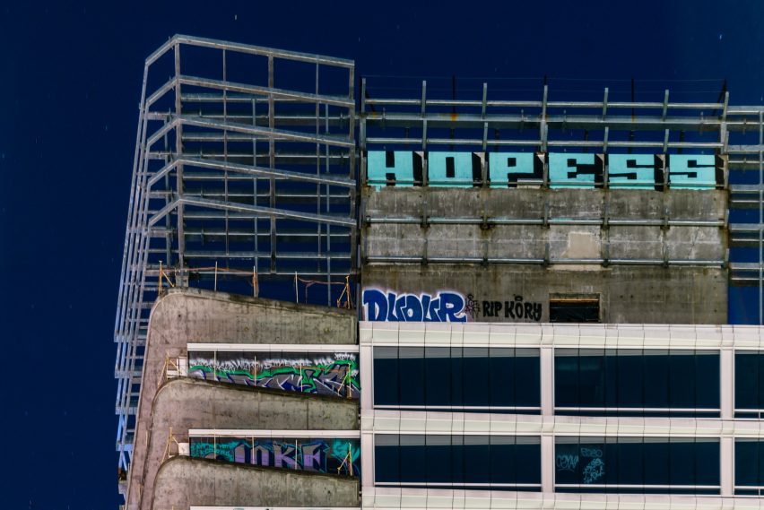 Oceanwide plaza graffiti