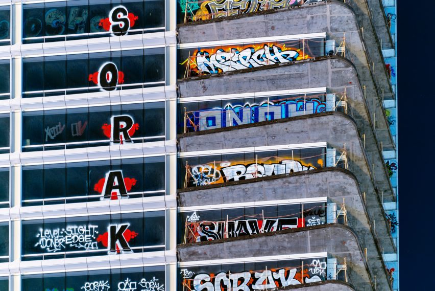 Oceanwide plaza graffiti
