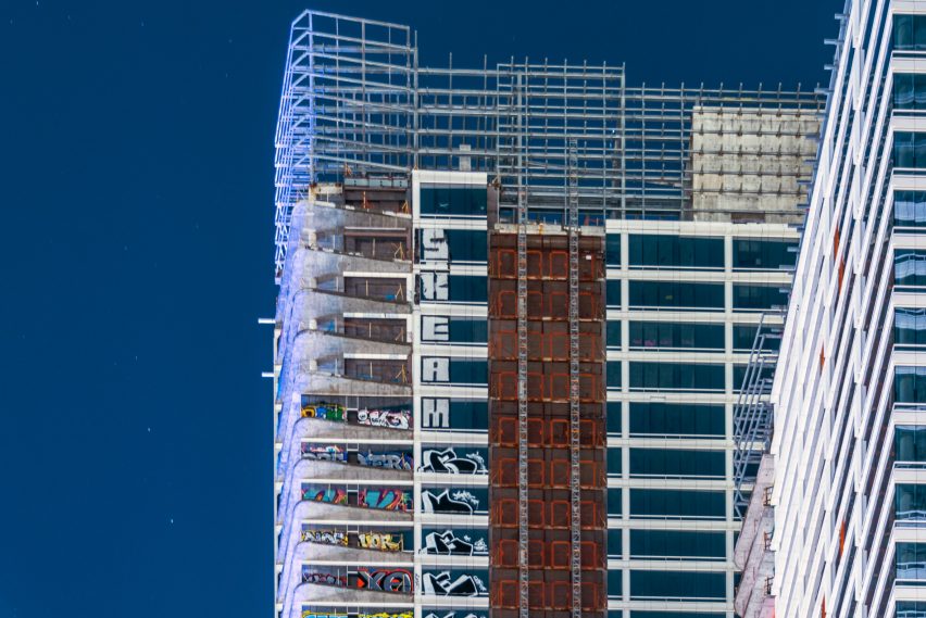 Oceanwide plaza graffiti