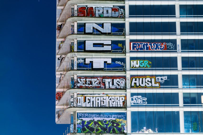 Oceanwide plaza graffiti