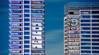 Oceanwide plaza graffiti