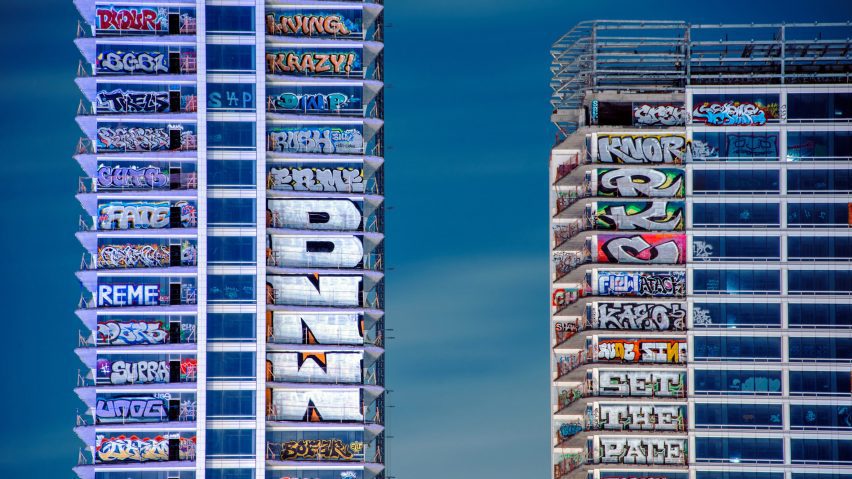Oceanwide plaza graffiti