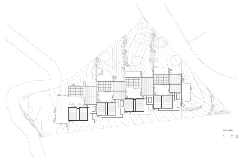 Plan drawing of Los Helechos in Mexico