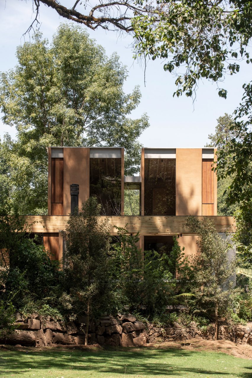 House surrounded by trees