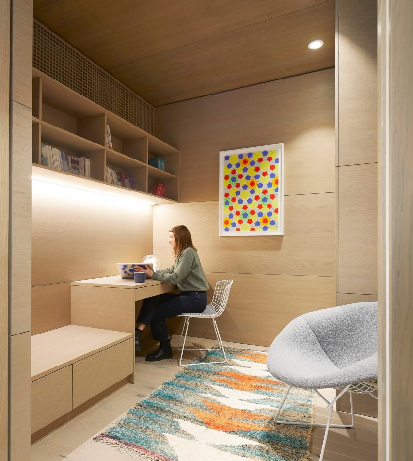 Timber counselling room in at Maggie's Royal Free