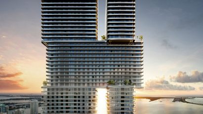Mercedes Benz tower in Miami