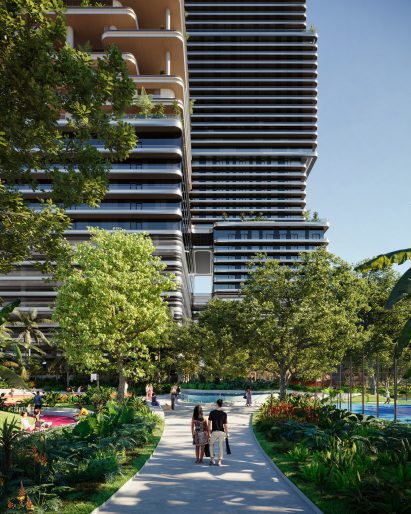 Mercedes Benz tower in Miami