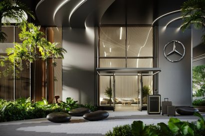 Mercedes Benz tower in Miami
