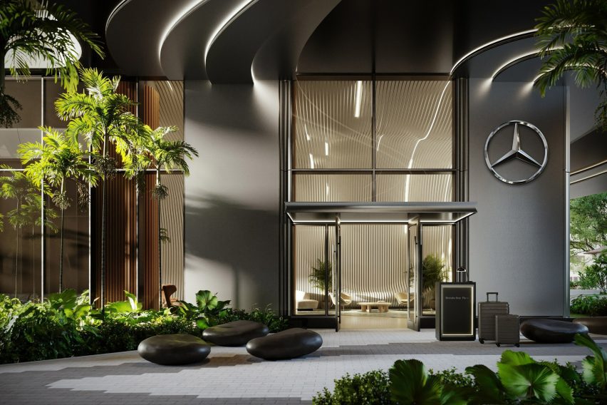 Mercedes Benz tower in Miami