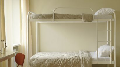 A bedroom in the Co-Haty project by Metalab