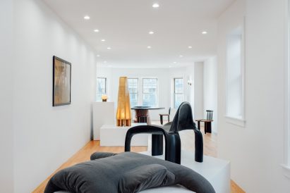 Large speakers and furniture in room