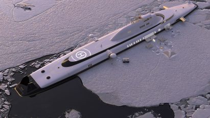Render of Migaloo M5 submersible superyacht
