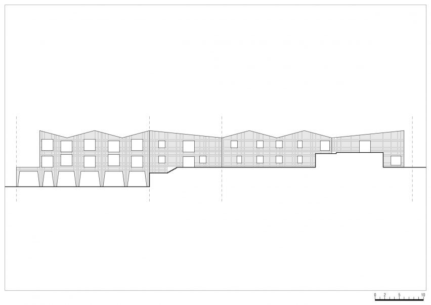 Elevation progress of Tartan School by MoDus Architects