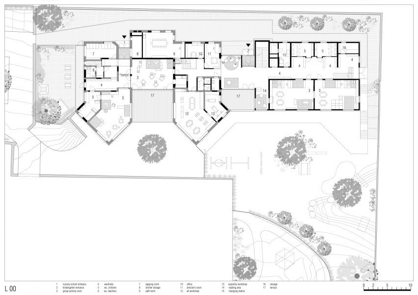 Ground floor plan of Tartan School by MoDus Architects