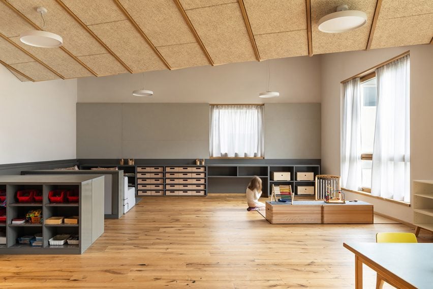 Kindergarten activity room for young children