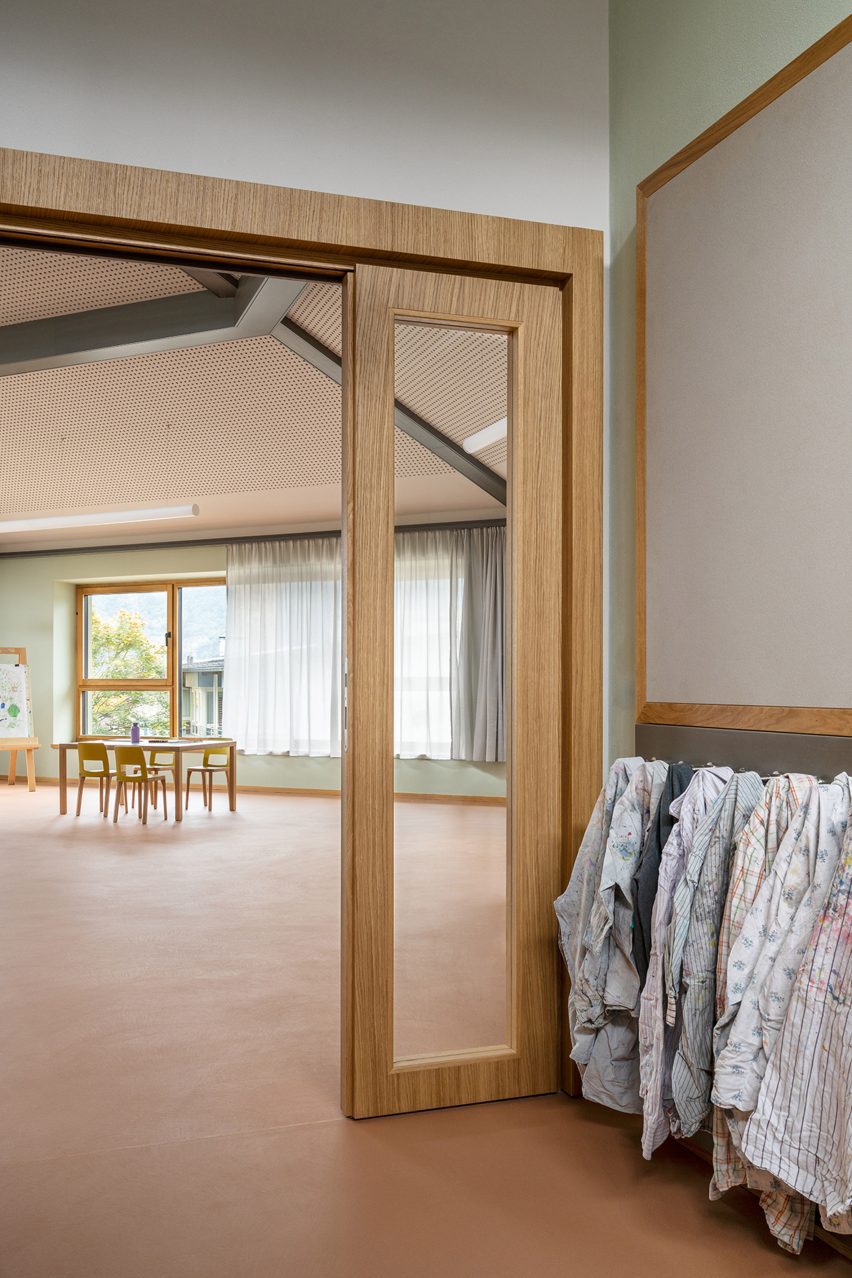Entrance of kindergarten dining hall