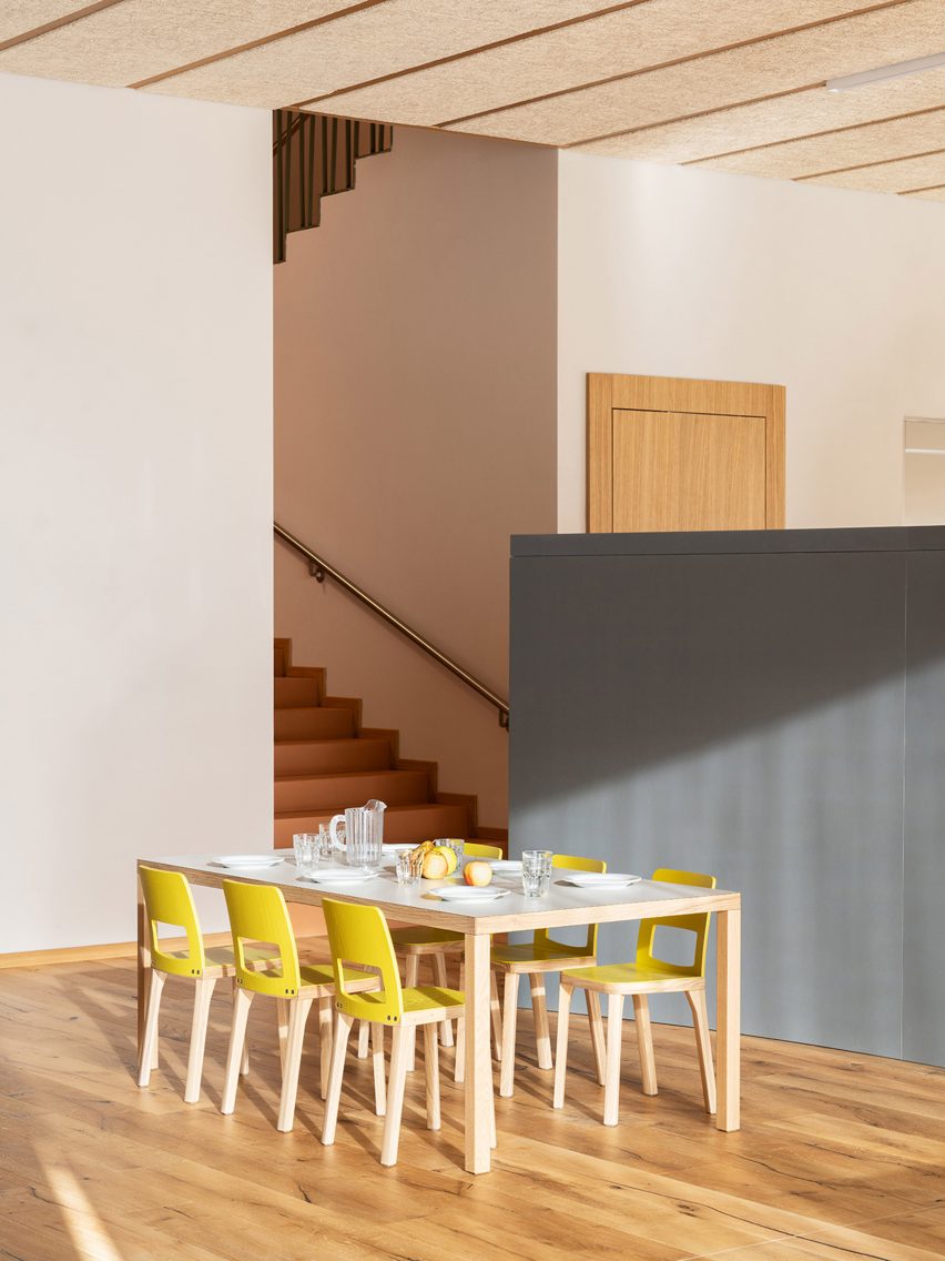 Table in kindergarten dining hall