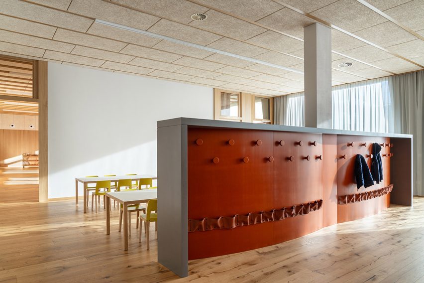 Kindergarten dining hall and hall stand