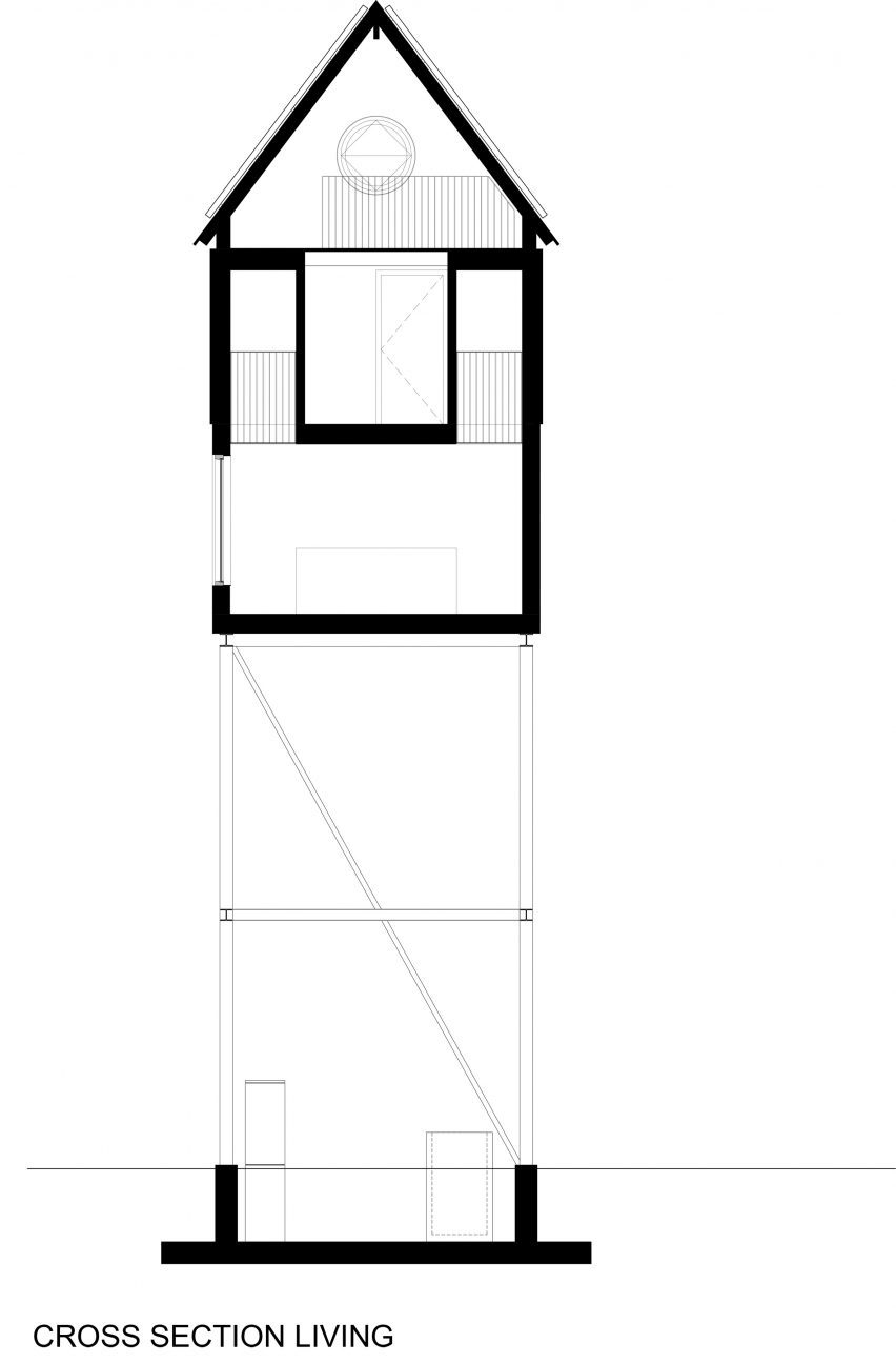 Cross section living of Nest by NAMO Architecture and i29