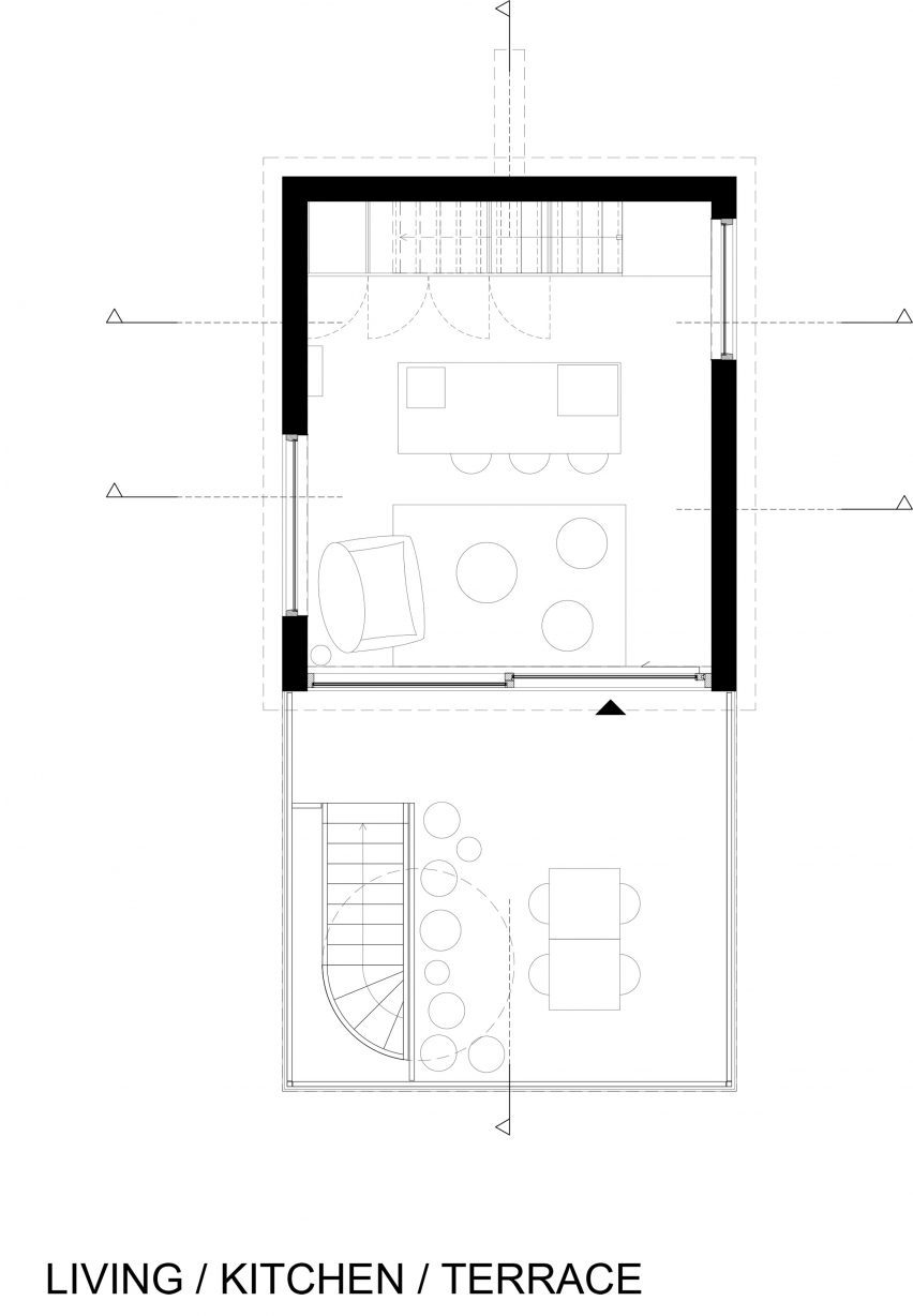 First floor plan of Nest by NAMO Architecture and i29
