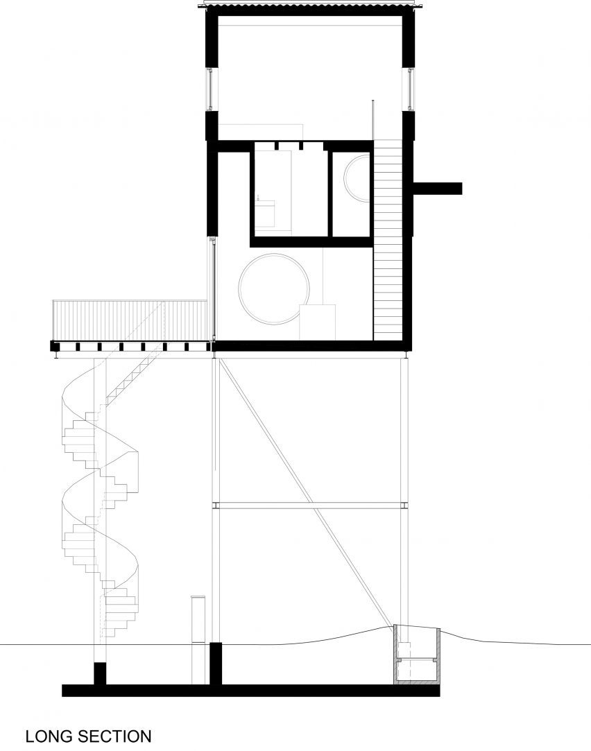 Long section of Nest by NAMO Architecture and i29