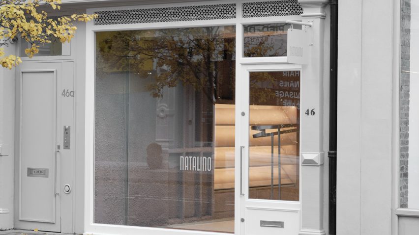 Exterior of Natalino boutique in London by Mooradian Studio