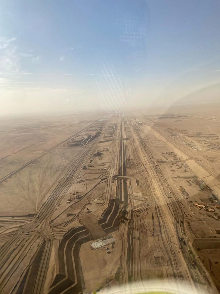 The Line under construction
