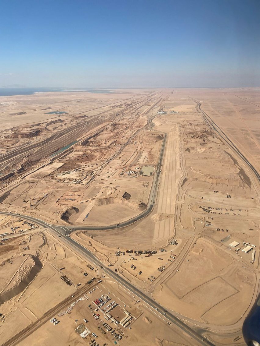 The Line under construction