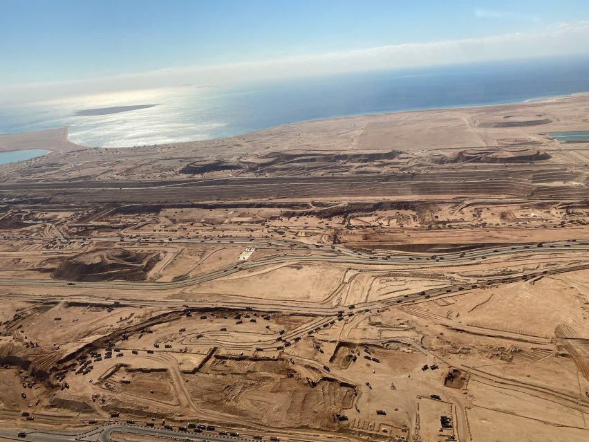 The Line under construction