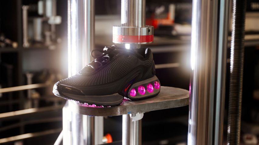 Nike sneaker under pressurizer