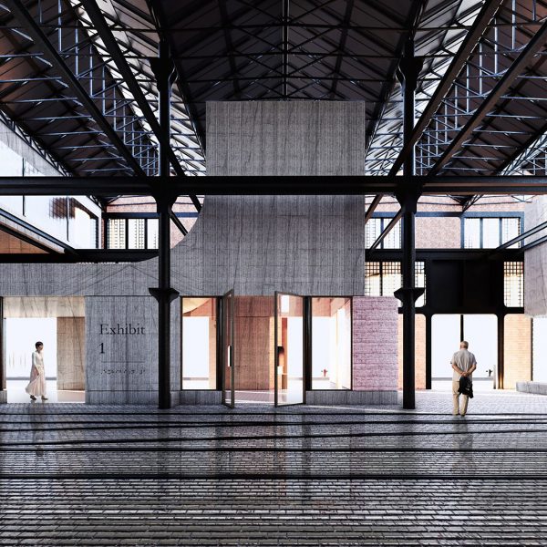 visual of an exhibition space by a student at Amsterdam University of Arts