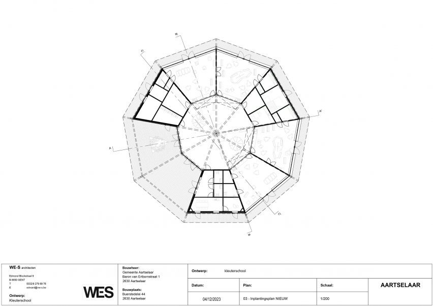 Floor plan of Aartselaar nursery by WE-S Architecten