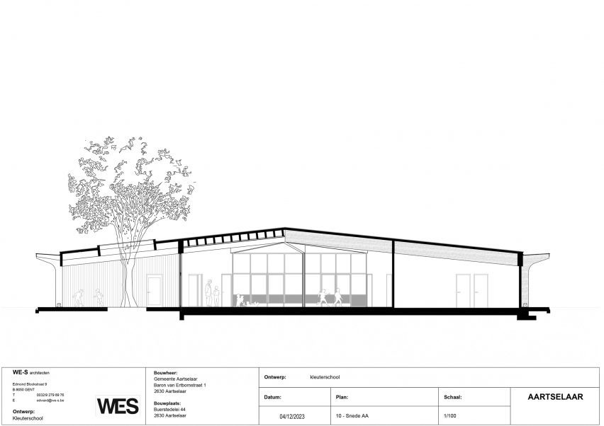 Section of Aartselaar nursery by WE-S Architecten