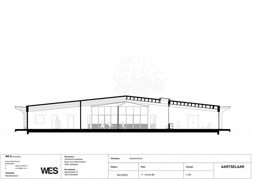 Section of Aartselaar nursery by WE-S Architecten