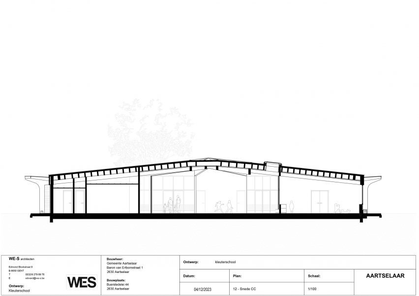 Section of Aartselaar nursery by WE-S Architecten