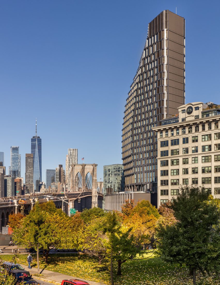 A wedge shaped building in Brooklyn
