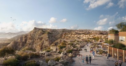 Render of Omani Mountain Destination atop Jabal al Akhdar