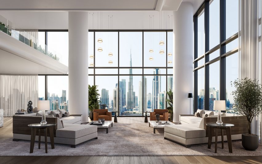Interior of the Vela and Vela Viento apartments by Foster + Partners for Omniyat