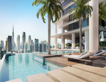 Swimming pool on a skyscraper