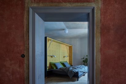 View to bedroom of house in Český Krumlov, Czech Republic by ORA