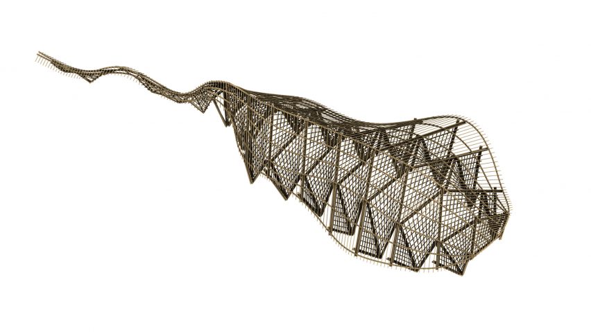 Structural isometric drawing of the Overwater Restaurant